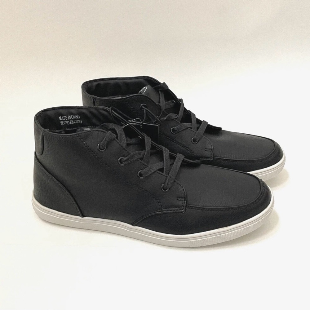 Forever 21 Black Chukka Boots Mens Size 9 Faux Leather Vegan